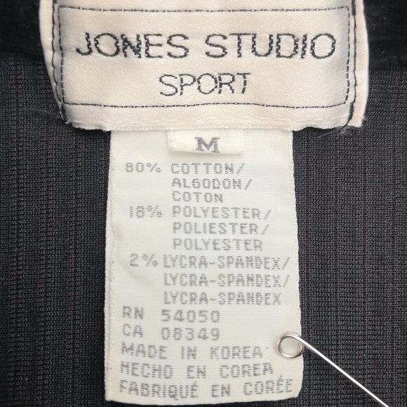 Jones Studio Sport Men's Size Medium Straight Fit Black 1/4 Zip Pullover - Picture 3 of 9